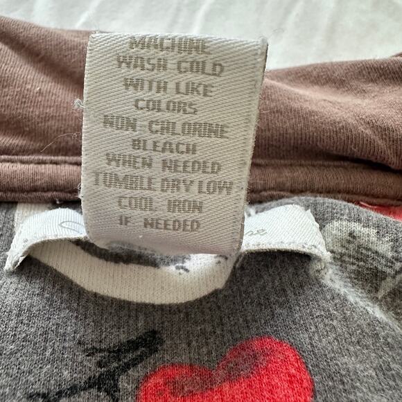 Vintage Y2K Charlotte Russe faded band music hearts sweatshirt hoodie Small - Picture 9 of 11